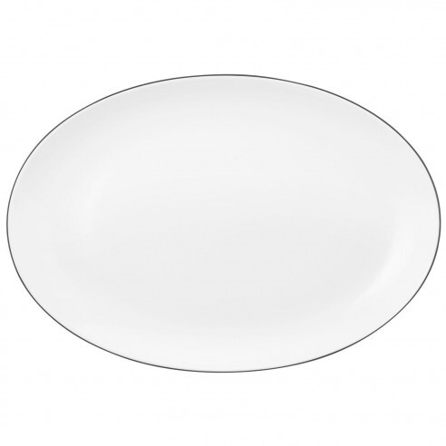Servierplatte oval 35x24cm Lido Black Line