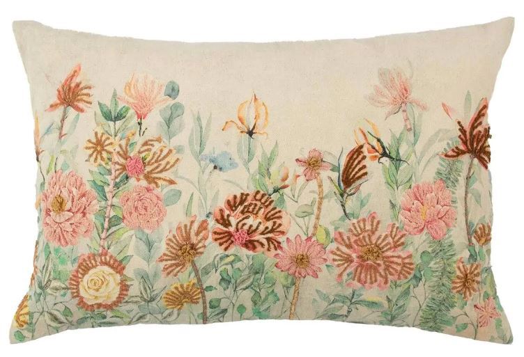Kissen Wildblumen rittersporn lila 40x60cm