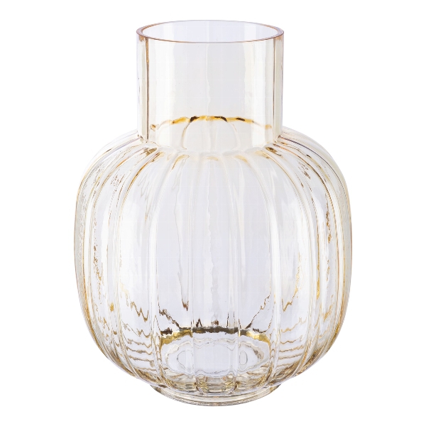 Glas Vase PAULA 26x20x20cm Vanille