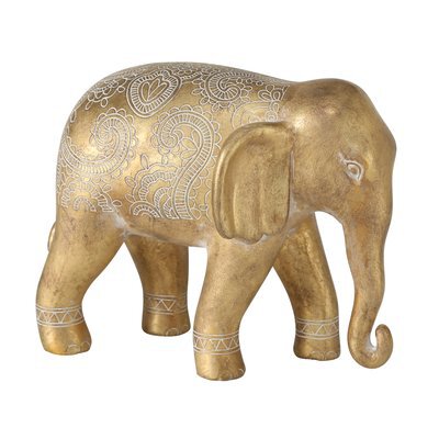 Figur Samuel 2 sort. Elefant H20cm Kunstharz/Gold