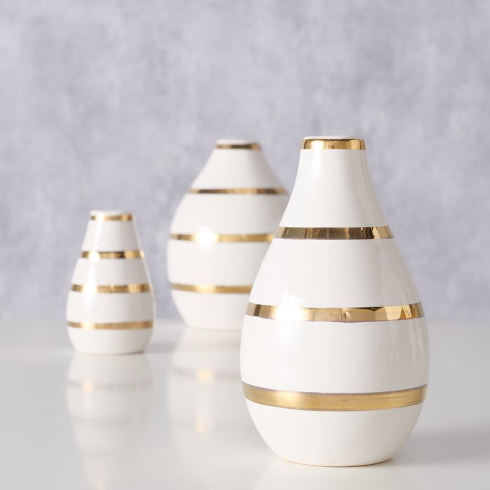Vase "Oro" 3 tlg. H12cm