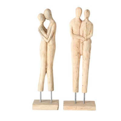 Figur "Valtina" 2 sort. Mann&Frau mangonatur H56cm