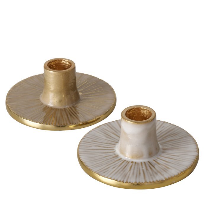 Kerzenleuchter "Candleloni" rund H4cm beige