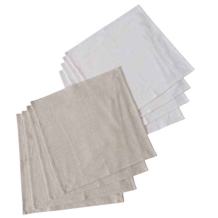 Servietten Lenea 4tlg. 2sort. beige/weiß