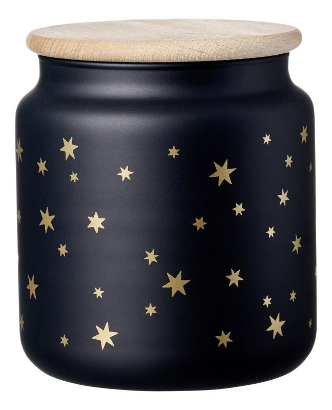 Dose m.Deckel Sternengestöber schwarz 1,1L