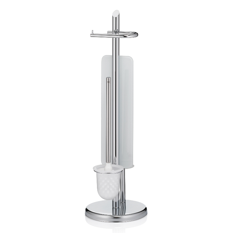Toilettengarnitur Ken, D22 H73cm, verchromt