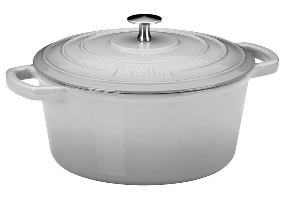 Bräter Calido rund hellgrau/Beige D24cm 6L