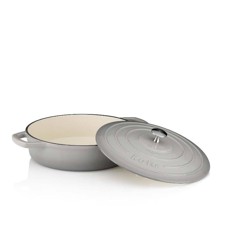 Bräter Calido rund hellgrau/beige D28H7cm 3,2L
