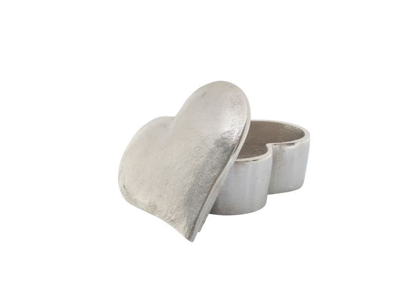 Herzdose Alu Raw Nickel 14x15x6cm