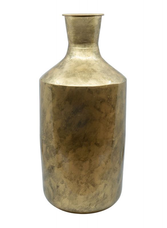 Flaschenvase Eisen gold uni 19x19x45cm