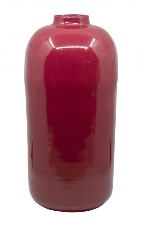 Vase Eisen uni Beere 18x18x40cm