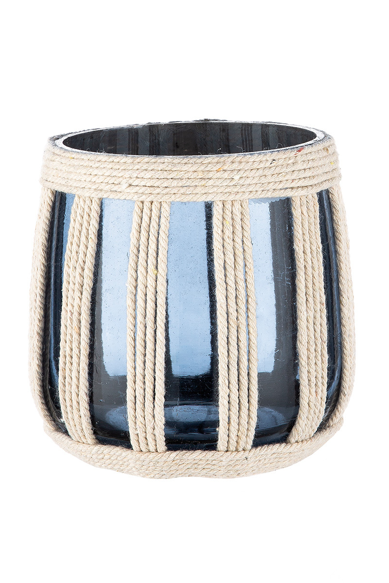 Glas Teelichtleuchter SELIA H9cm D9cm