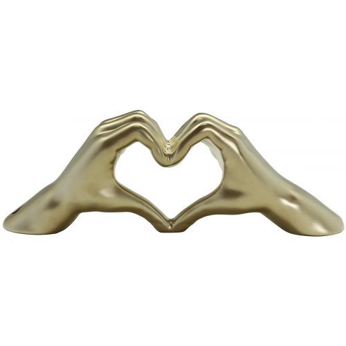 Heart Händemotiv champagner Dekoobjekt