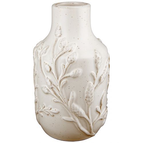 Flaschenvase Fiore Blumen creme H14 Dcm
