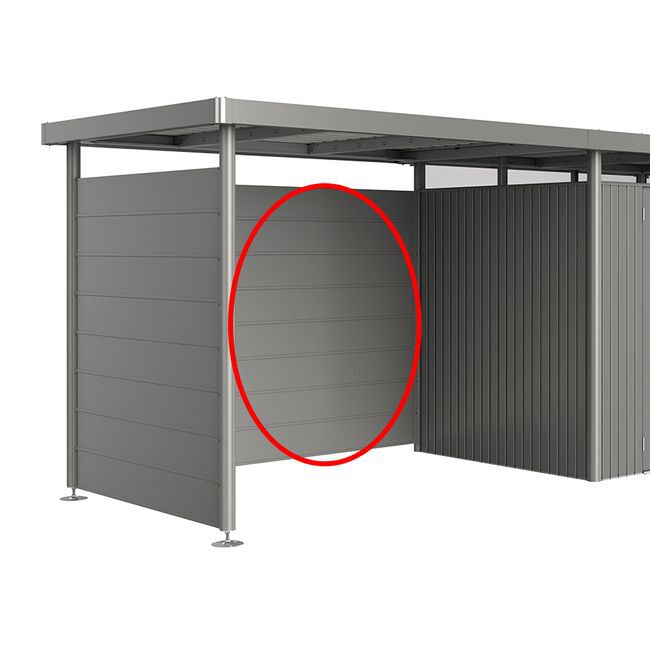 Rückwand für Seitendach H2-H5, dunkelgrau-metallic