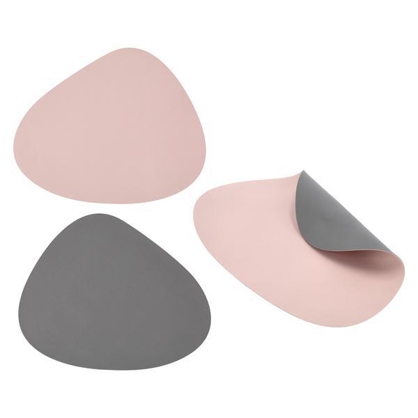 TS PVC Stone Grau/Rosa zum wenden 45x36cm