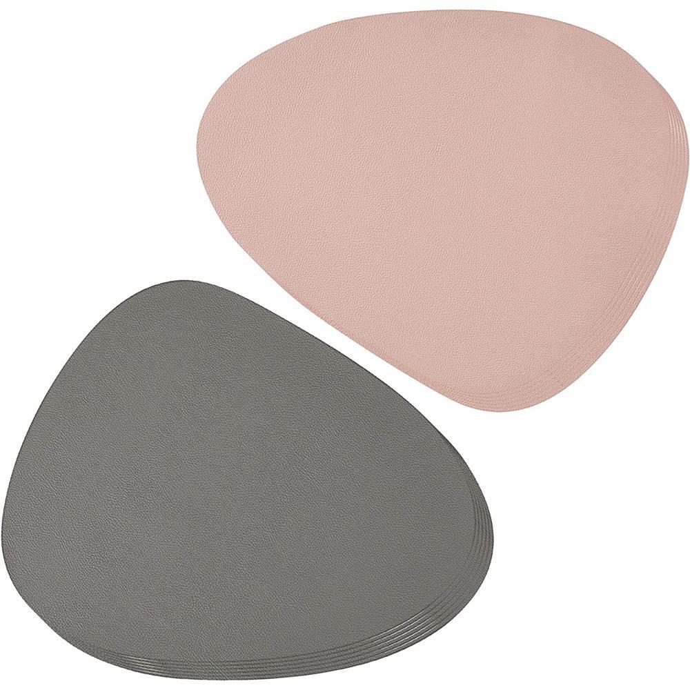 TS PVC Stone Grau/Rosa zum wenden 45x36cm