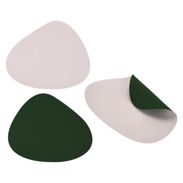 TS PVC Piniengrün/Marshmallow zum wenden 45x36cm