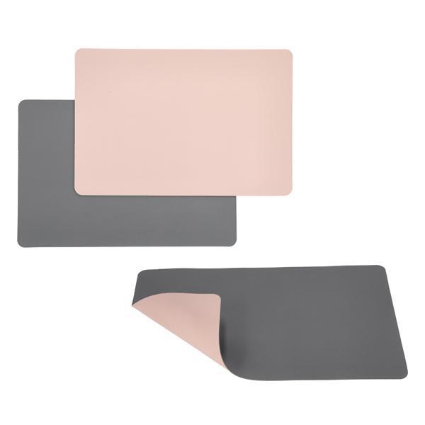 TS PVC Grau/Rosa zum wenden 45x30cm
